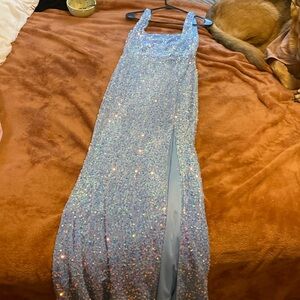 Blue prom dress